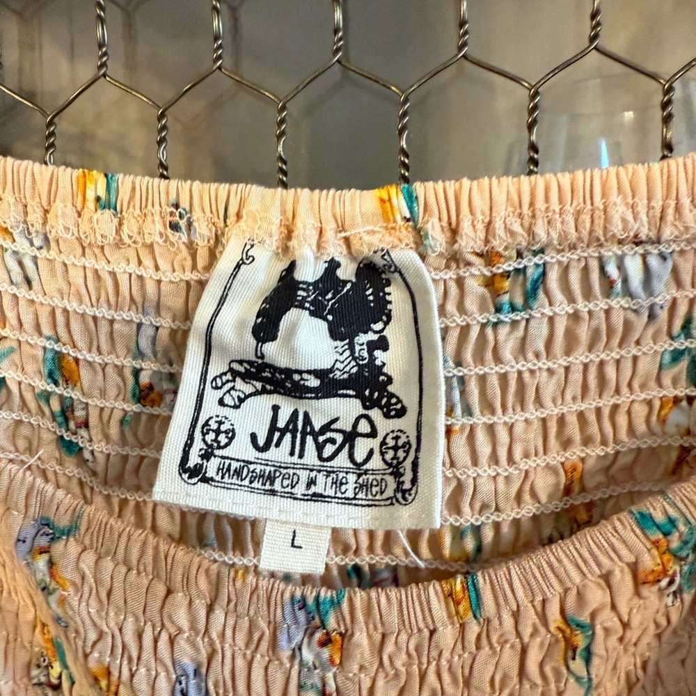 Jaase Boho Floral Smocked Off-Shoulder Top - Picture 4 of 4